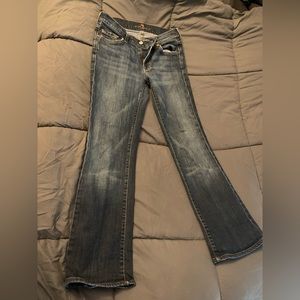 7 For All Mankind Women's Dark Blue Boot Cut Jeans